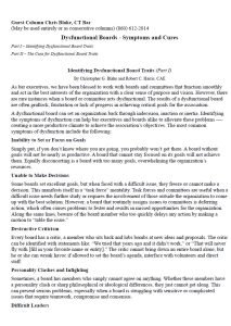 Cover Image Dysfunctional Boards - Symptoms and Cures