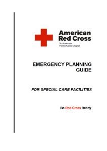 Cover Image Emergency Planning Guide for Special Care Facilities