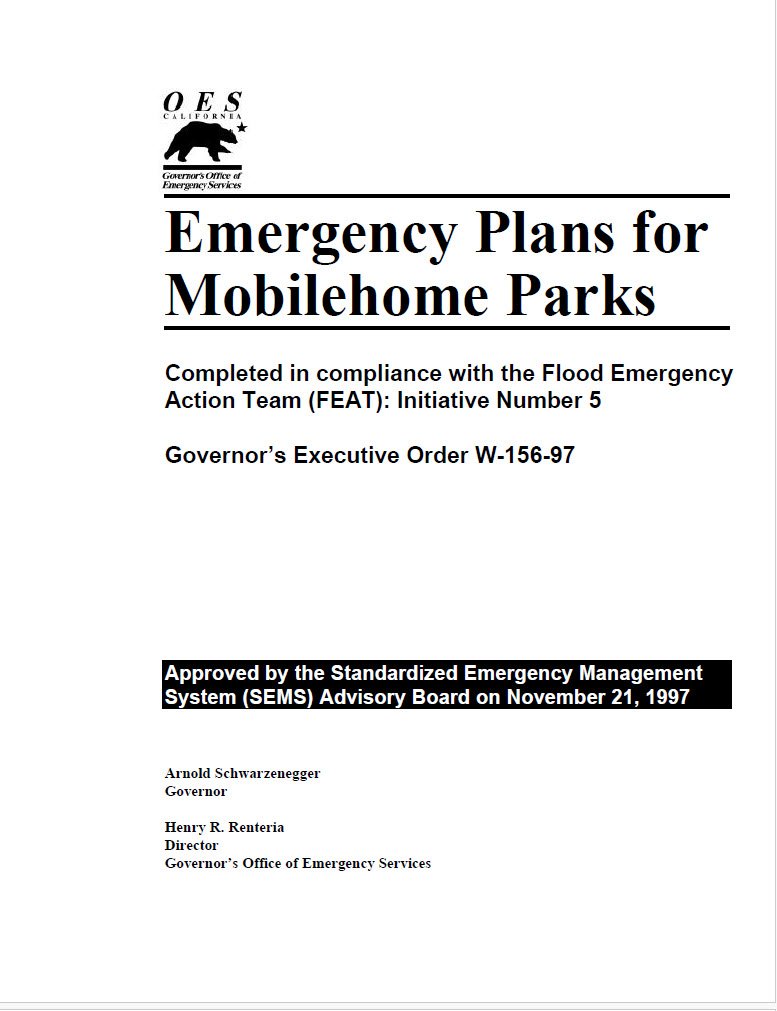 Emergency Plans for Mobile Home Parks