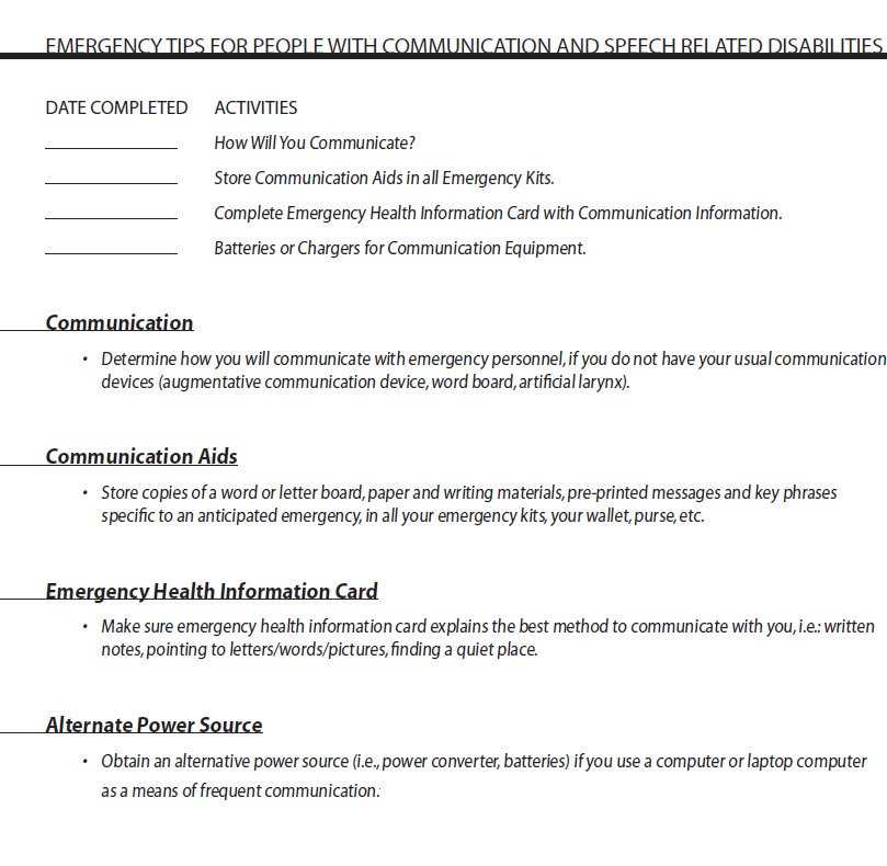 Cover Image Emergency Tips For People With Communication And Speech Related Disabilities
