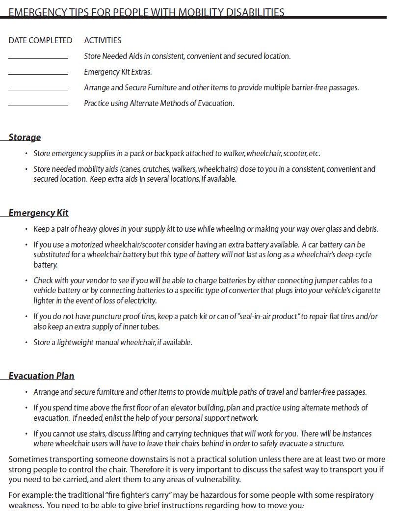 Cover Image Emergency Tips For People With Mobility Disabilities