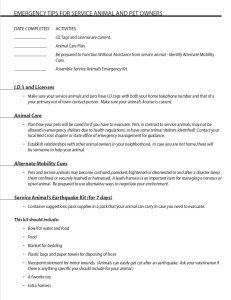 Cover Image Emergency Tips For Service Animal And Pet Owners