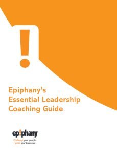 Cover Image Epiphanys Essential Leadership Coaching Guide