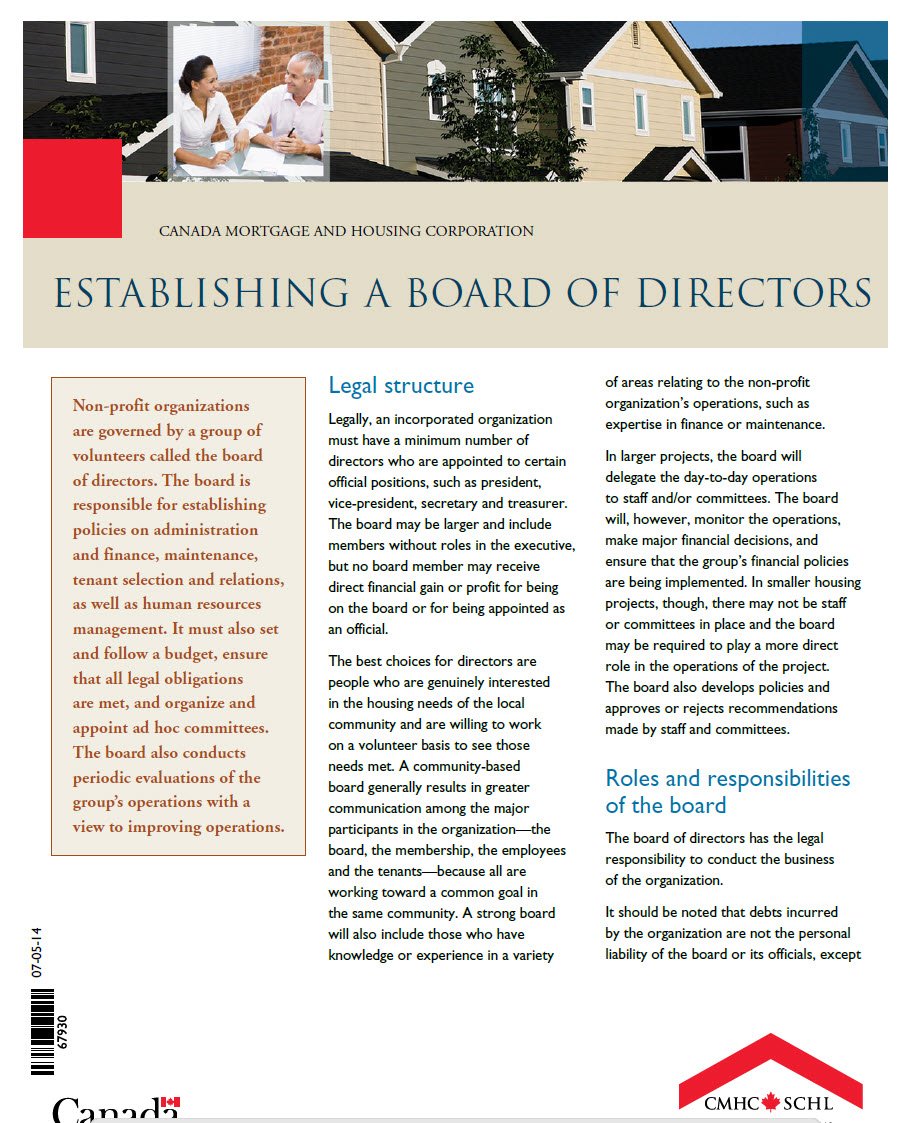 Cover Image Establishing a board of directors