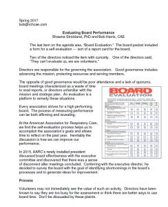 Cover Image Evaluating Board Performance