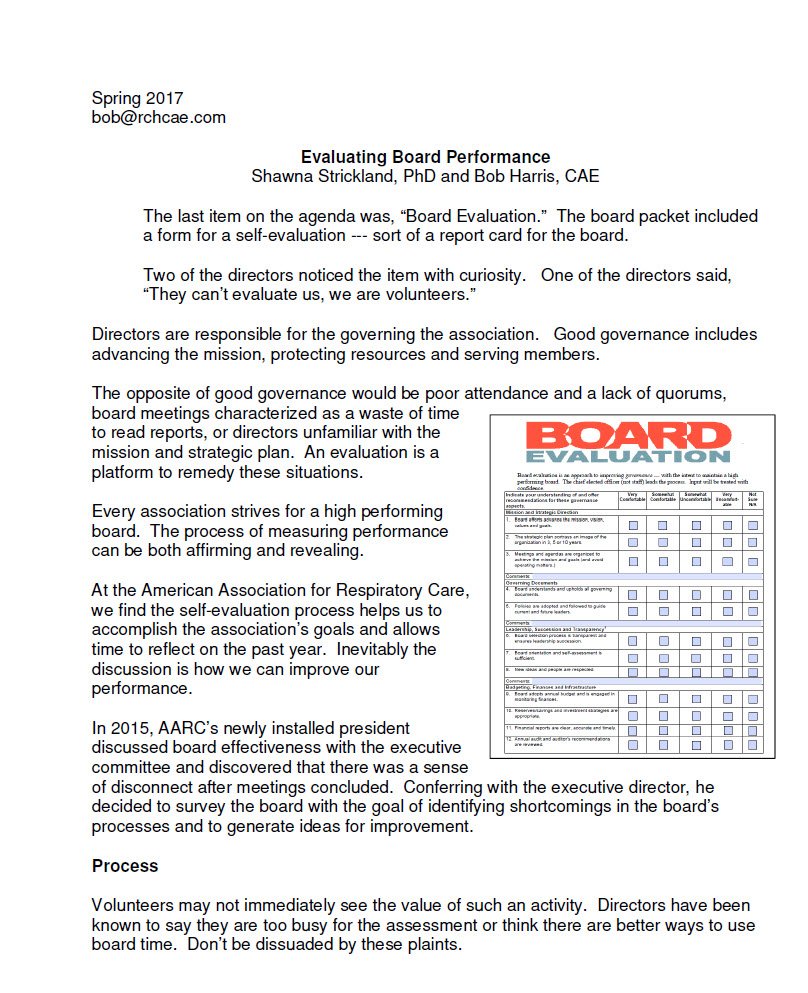 Cover Image Evaluating Board Performance