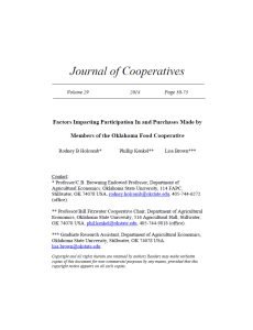 Cover Image Factors Impacting Participation in the Purchases Made by Members of Food Coop-of-members