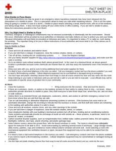 Cover Image Fact Sheet-Shelter In Place