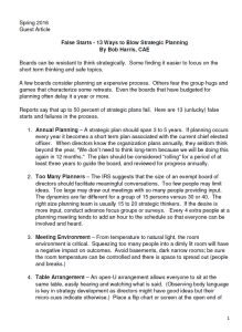 Cover Image False Starts - 13 ways to blow Strategic Planning