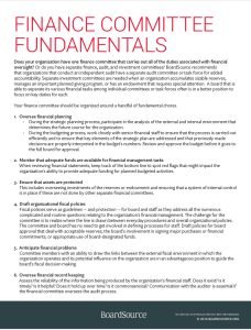 Cover Image Finance Committee Fundamentals