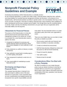 Cover Image Financial Policy Guidelines and Example