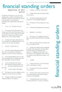 Cover Image Financial Standing Orders