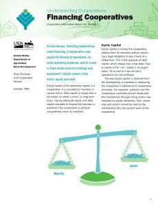 Cover Image Financing cooperatives
