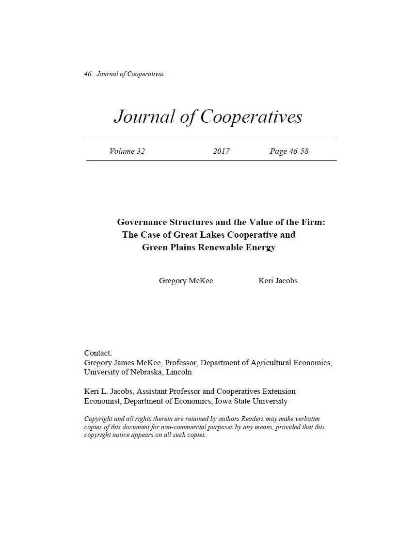 Cover Image Governance Structures and the Value of the Firm