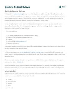 Cover Image Guide to Federal Bylaws