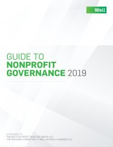 Cover Image Guide to Nonprofit Governance 2019