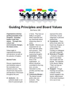 Cover Image Guiding Principles and Board Values