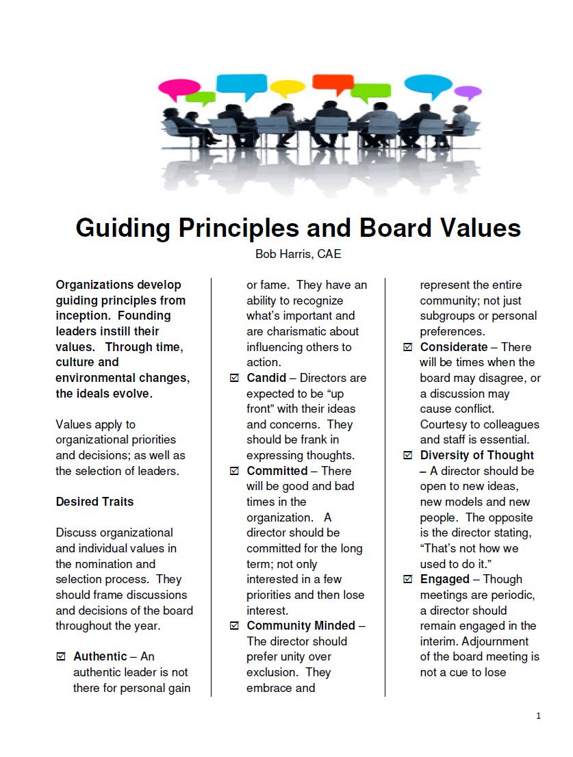 Cover Image Guiding Principles and Board Values