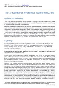 Cover Image HC1-5 Overview of affordable housing indicators