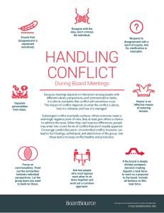 Cover Image Handling Conflict during Board Meetings