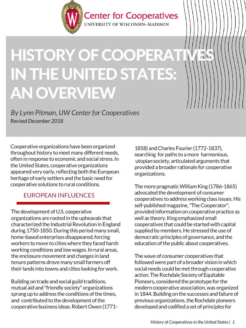 History of Cooperatives UW