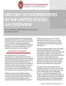 Cover Image History of Cooperatives in the United States an overview