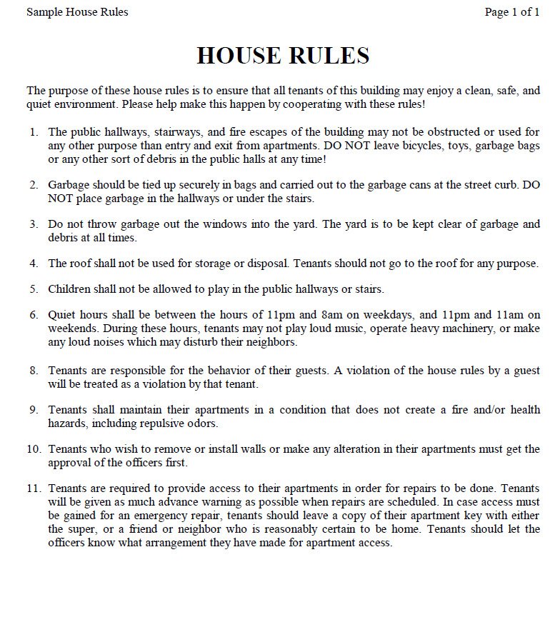 House Rules