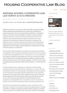 Cover Image Housing Cooperative Law Blog