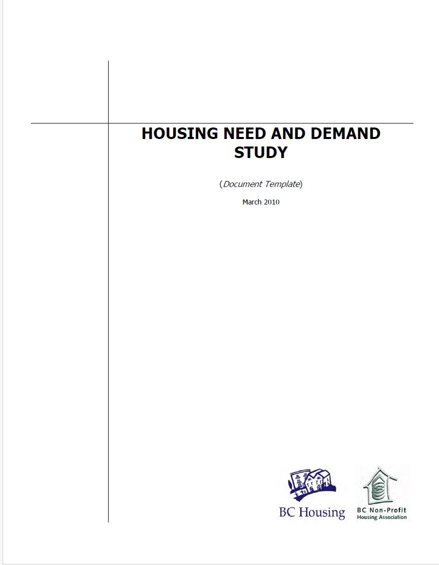 Cover Image Housing Need Demand Study Template