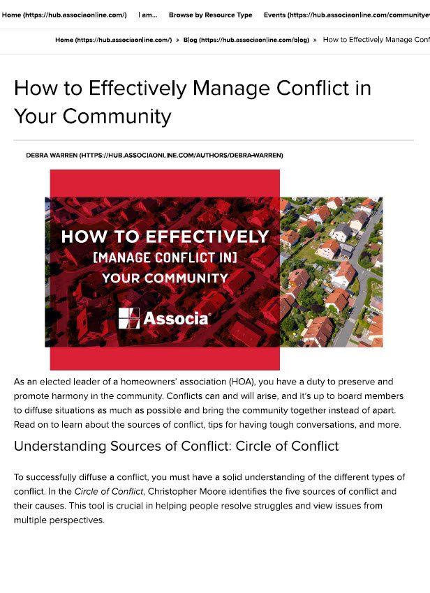 Cover Image How to Effectively Manage Conflict in Your Community