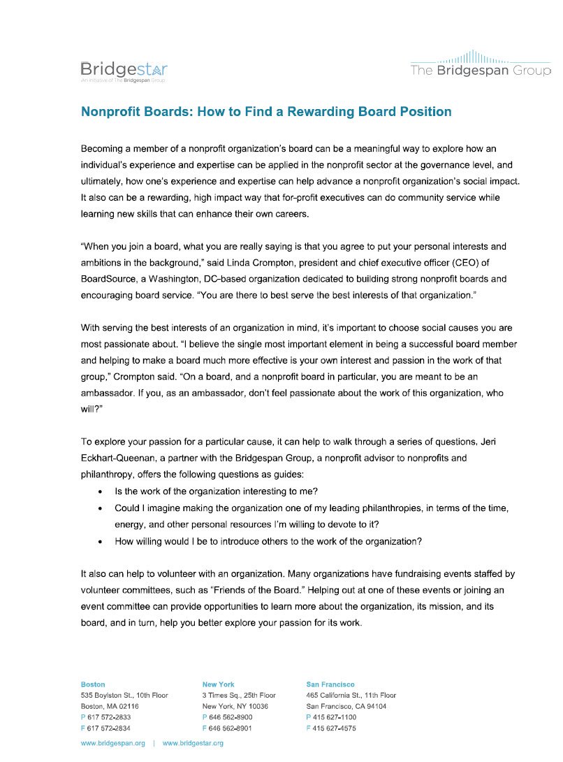 Cover Image How to Find a Rewarding Board Position