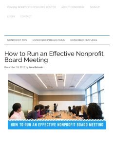 Cover Image How to Run an Effective Nonprofit Board Meeting