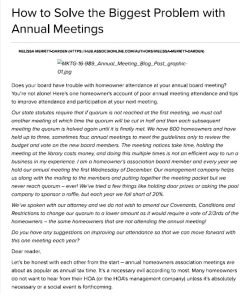 Cover Image How to Solve the Biggest Problem with Annual Meetings