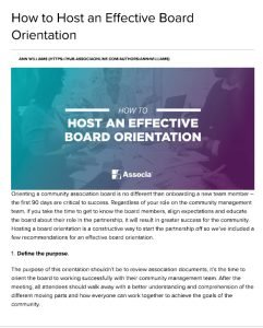 Cover Image How to host an effective board orientation