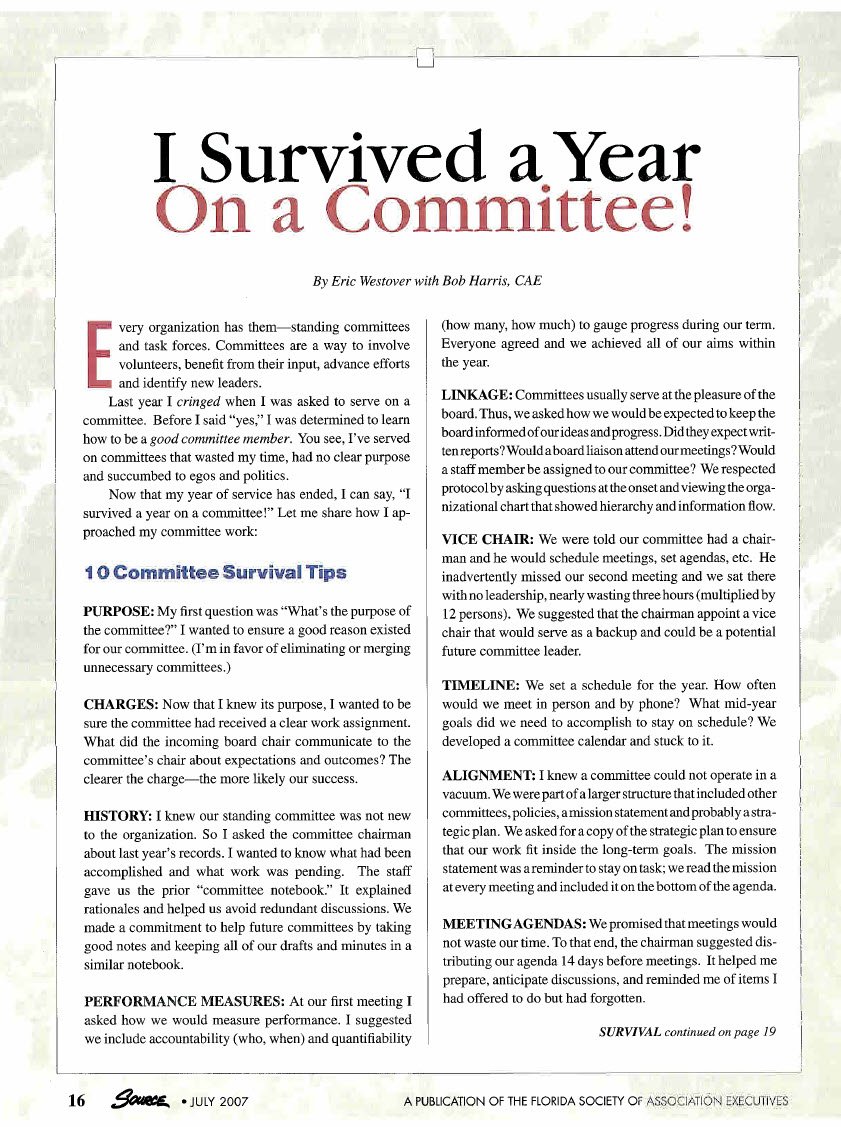 Cover Image I Survived a Year on a Committee
