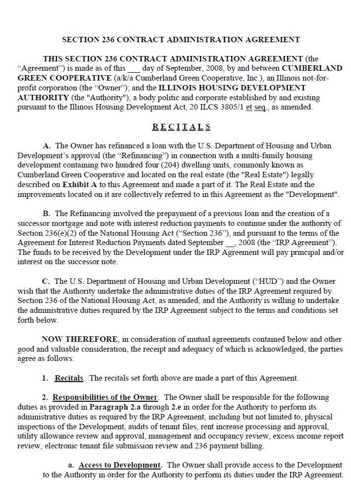 IRP Agreement Fees
