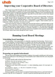 Cover Image Improving Your Cooperative Board of Directors