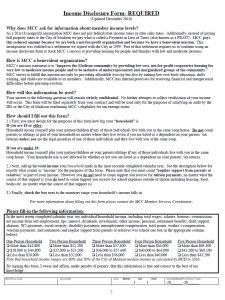 Cover Image Income Disclosure Form Required