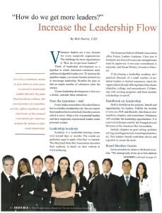 Cover Image Increase the Leadership Flow