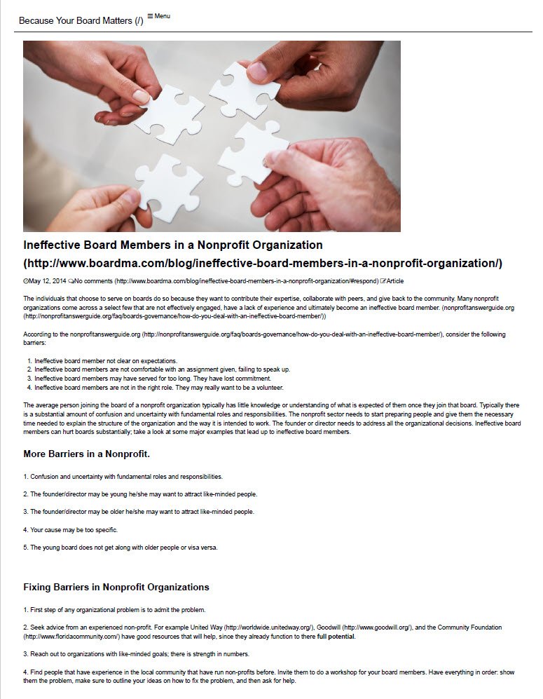 Cover Image Ineffective board Members
