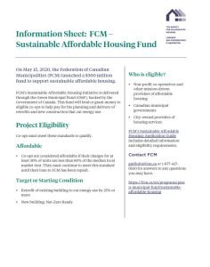 Cover Image Information Sheet FCM – Sustainable Affordable Housing Fund