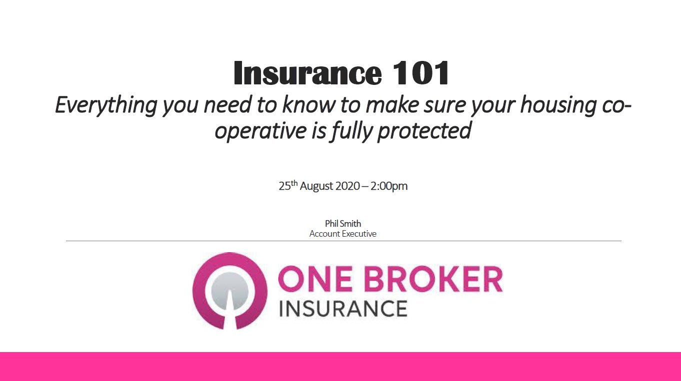 Insurance 101 Everything you need to know to make sure your housing cooperative is fully protected