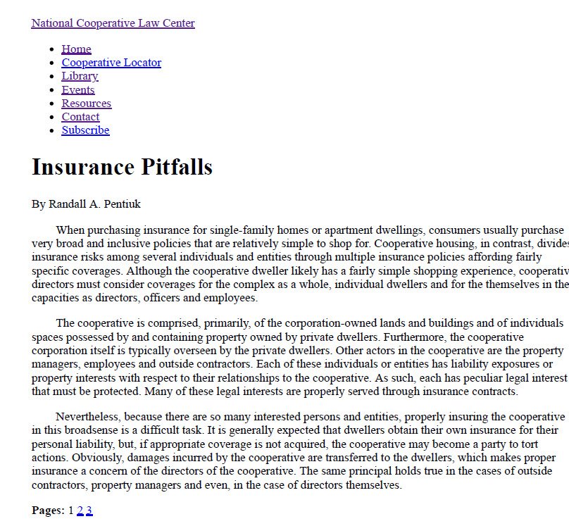 Insurance Pitfalls