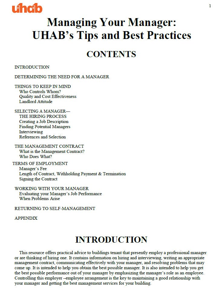 Cover Image Managing Your Manager UHAB