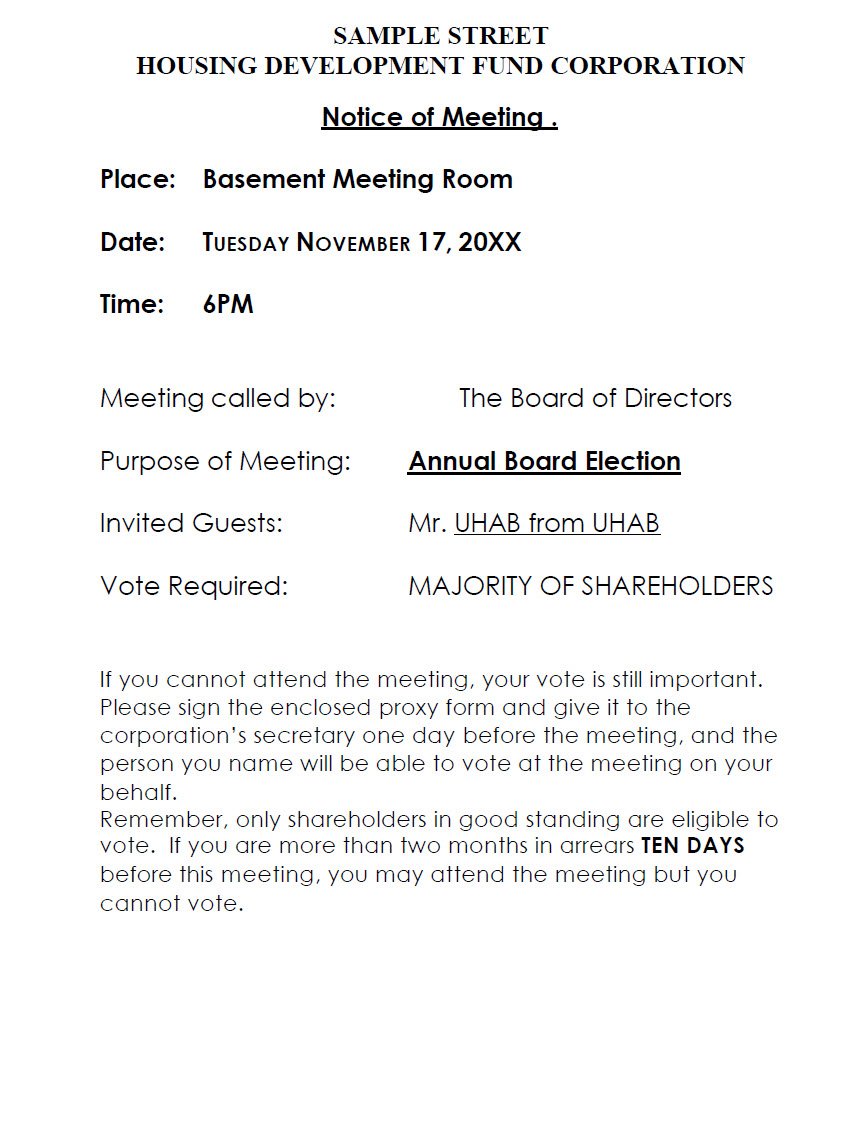 Meeting Notice