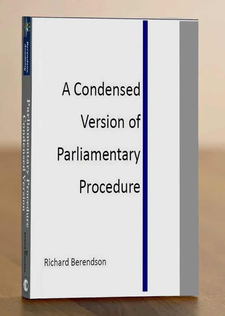 Cover Image Meetings parliamentary procedure condensed