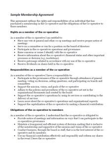 Cover Image Membership Agreement