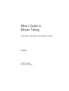 Cover Image Mina's Guide to Minute Taking
