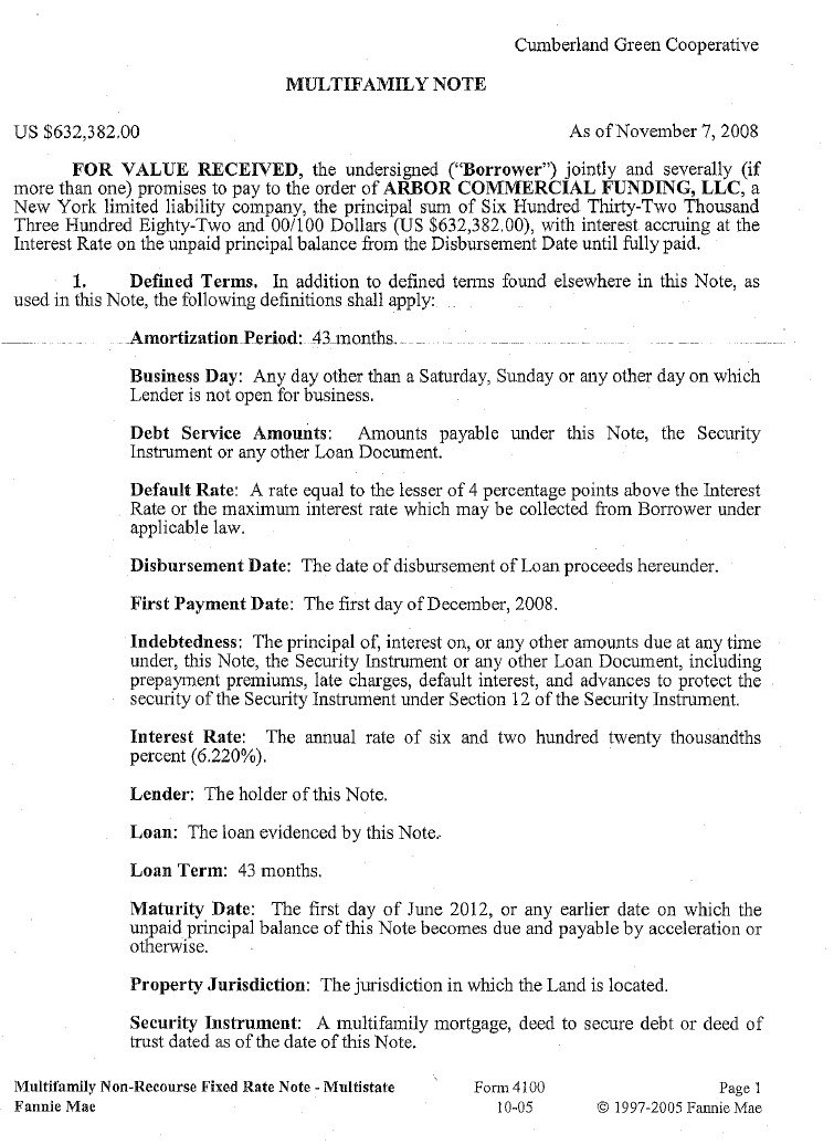 Cover Image Multifamily Note