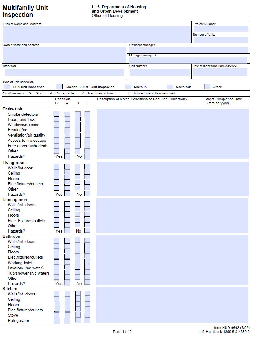 Cover Image Multifamily Unit Inspection
